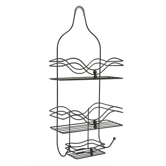 Bath Bliss Ocean Design Black Onyx Shower Caddy